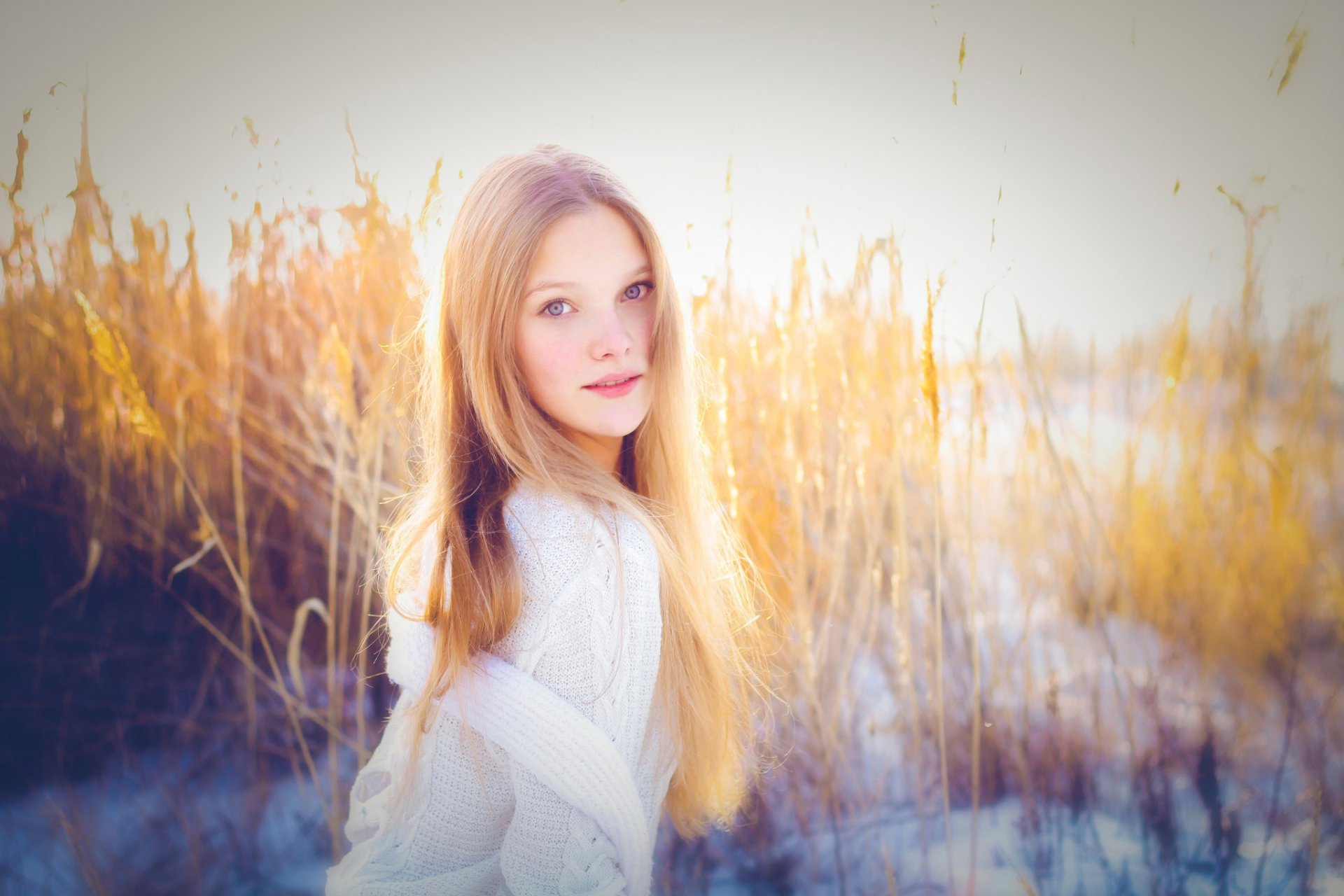 russian girl flooring portrait view