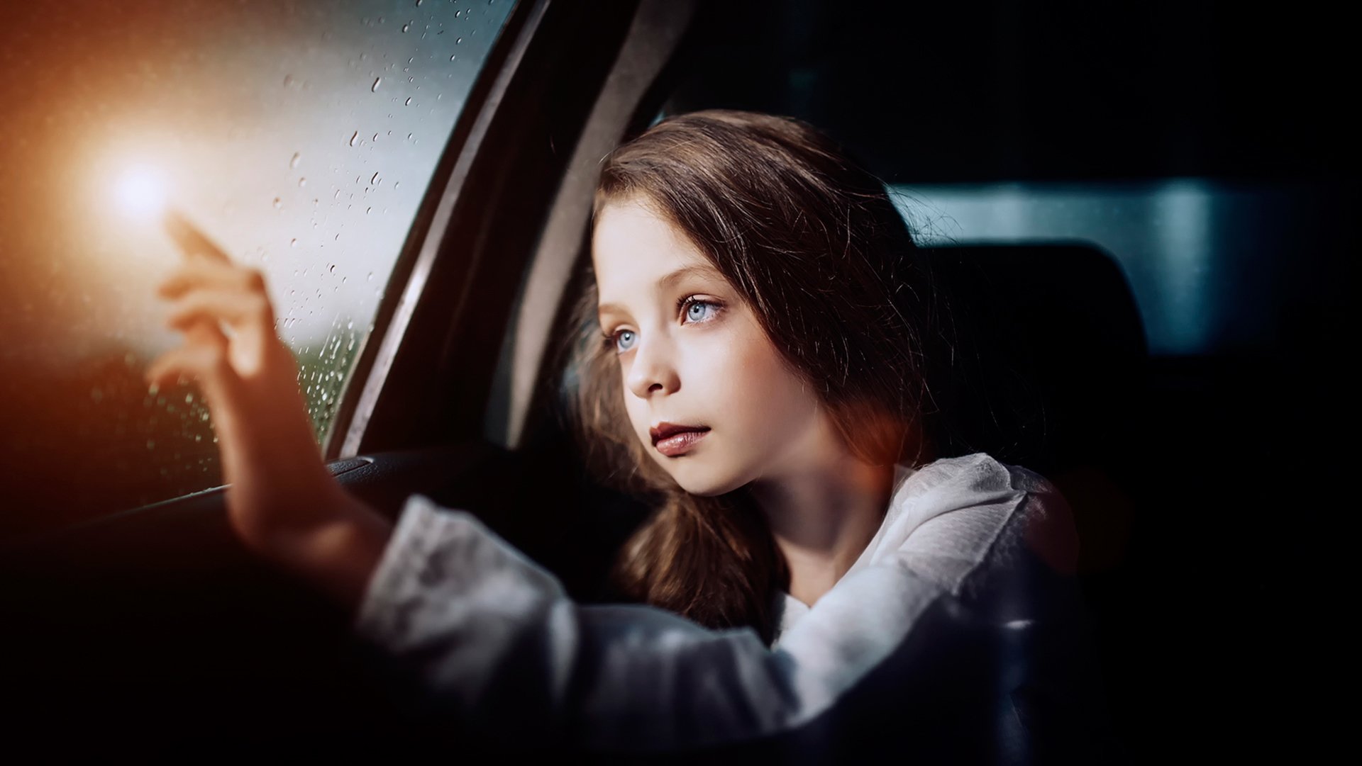 glaube an wunder mädchen glas tropfen auto blick