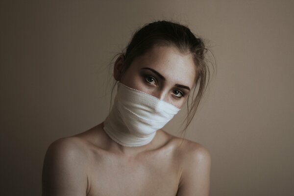 Portrait. the girl in the mask. beautiful girl