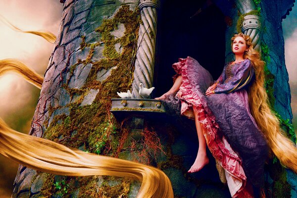 Taylor Swift as Rapunzel