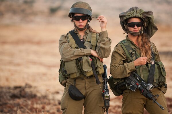 Equipment of military women on a mission