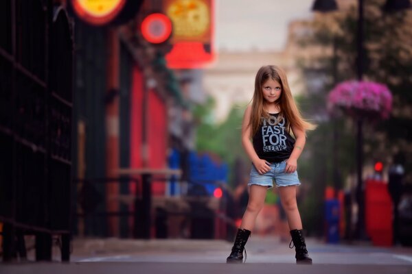 Fotografía de una chica elegante y de moda