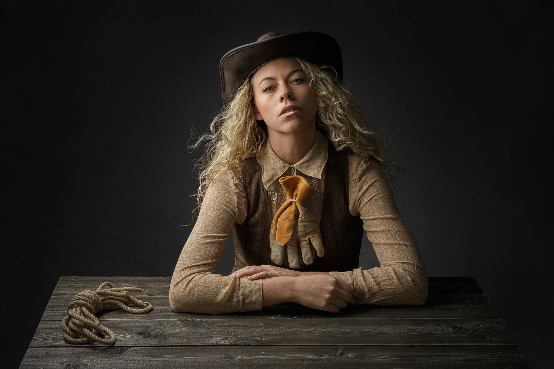 ranch hand sydney riccella kitzmiller portrait studio glove