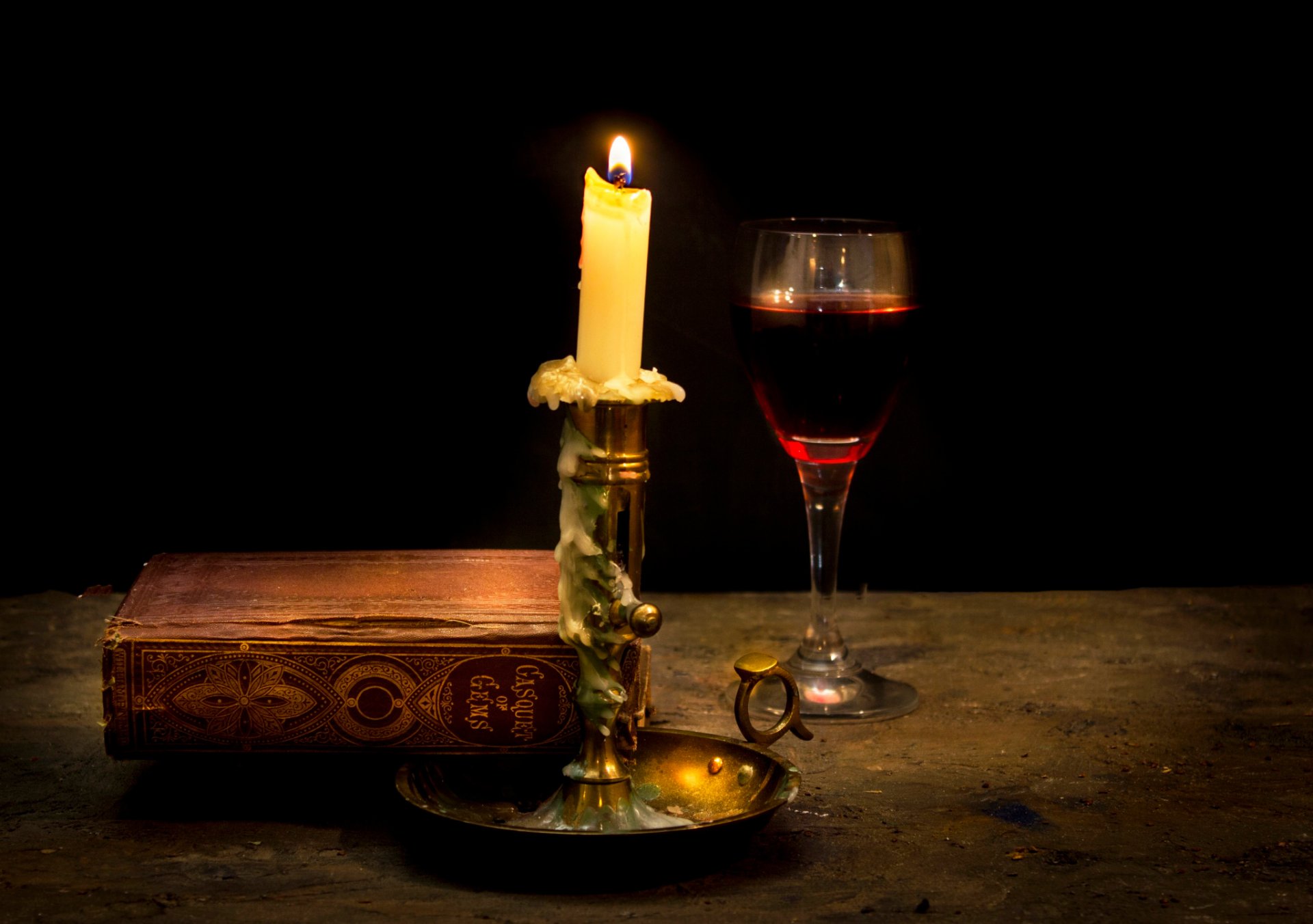 till life candle wax wine book