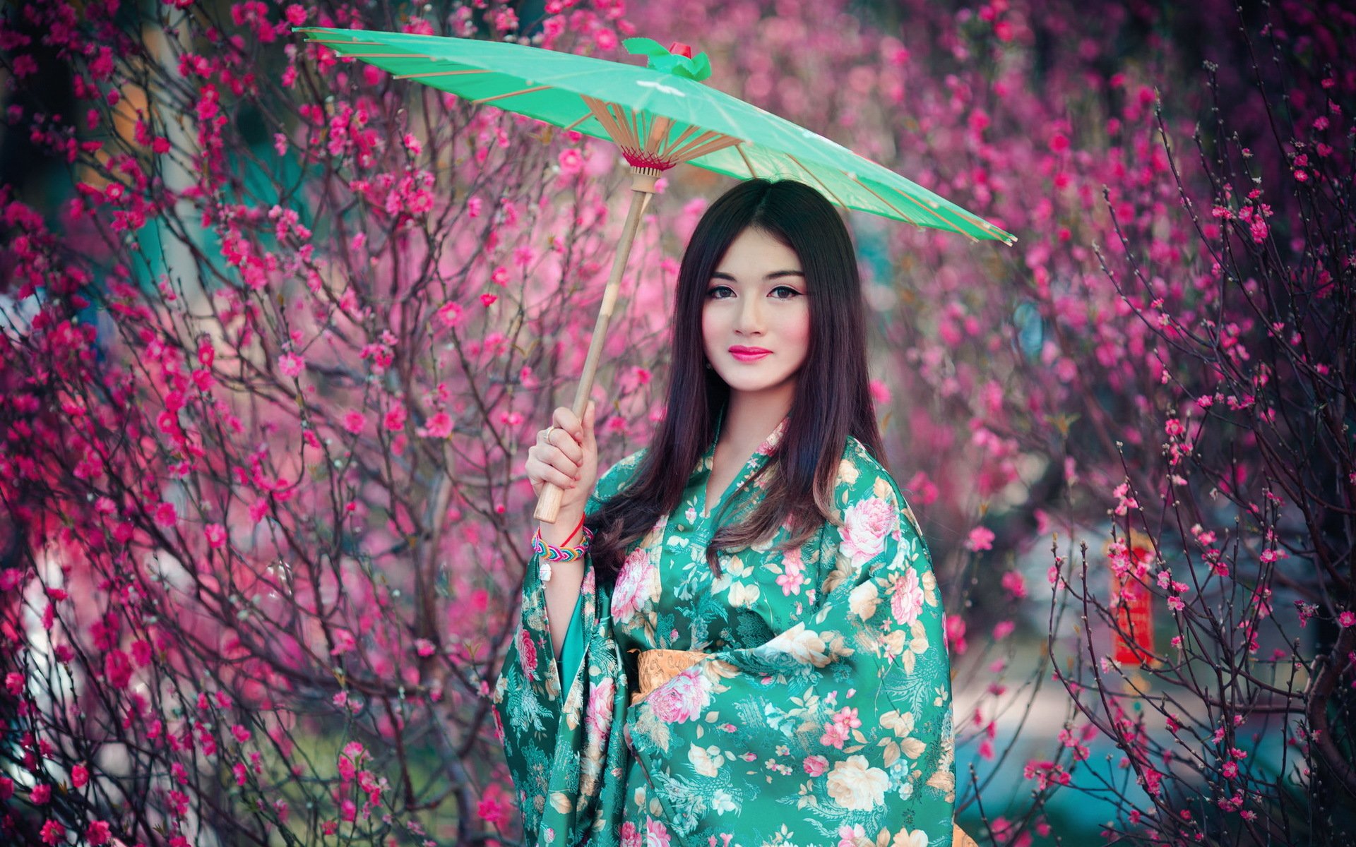 girl asian background