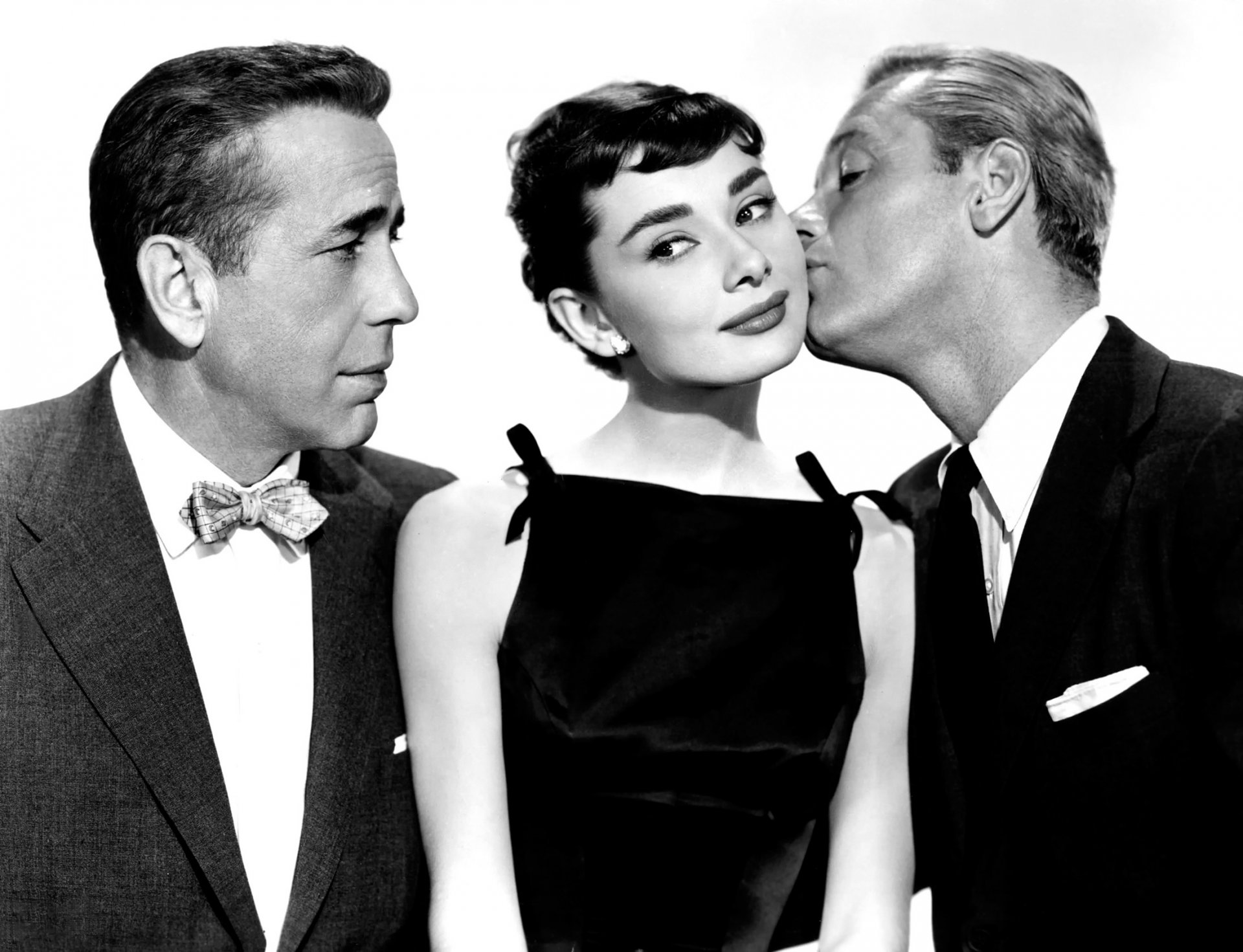 audrey hepburn humphrey bogart walter hampden sabrina retro bb 1954