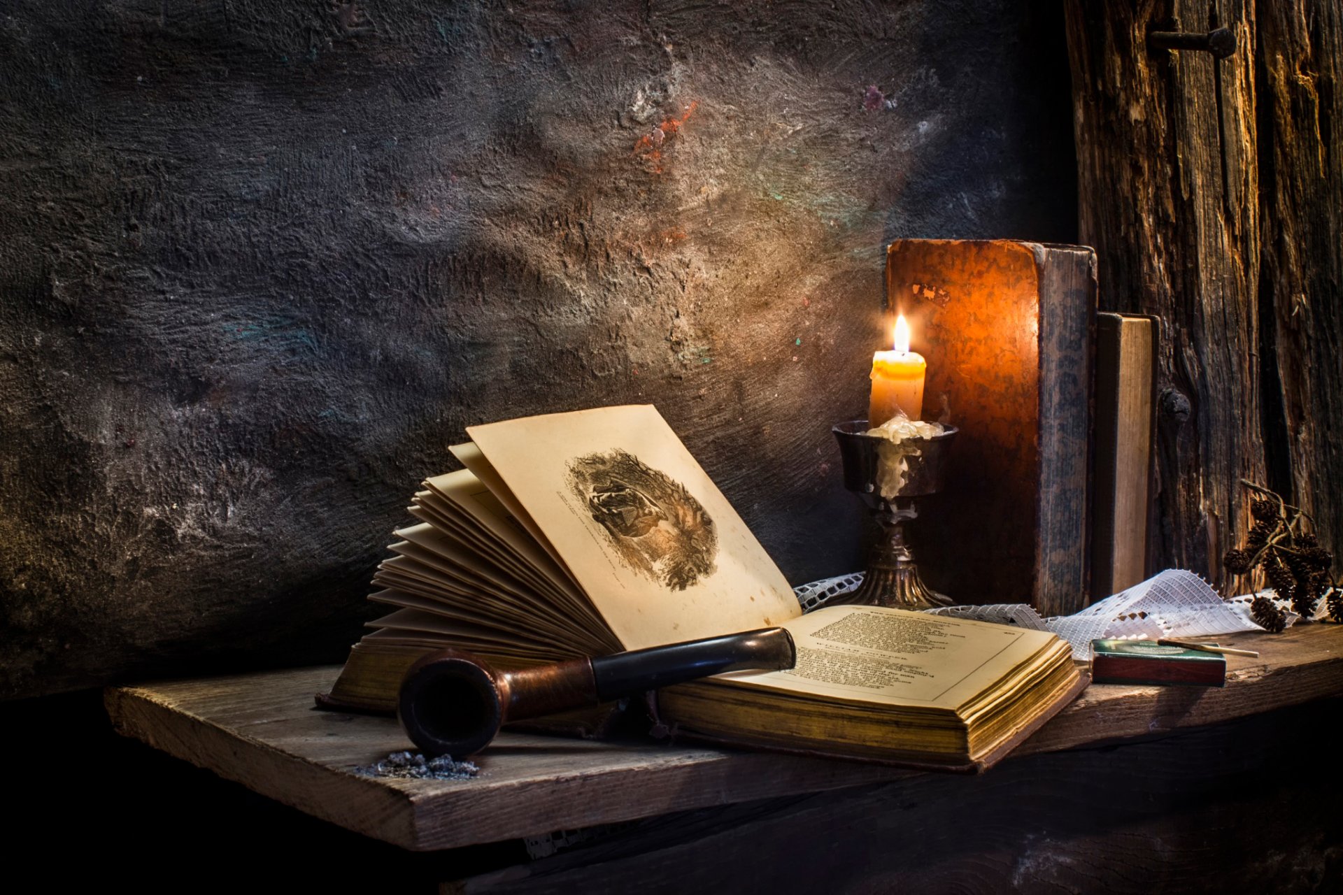 tiempos de paz vela cera libros tubo