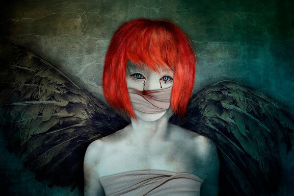 Girl with wings fantasy art