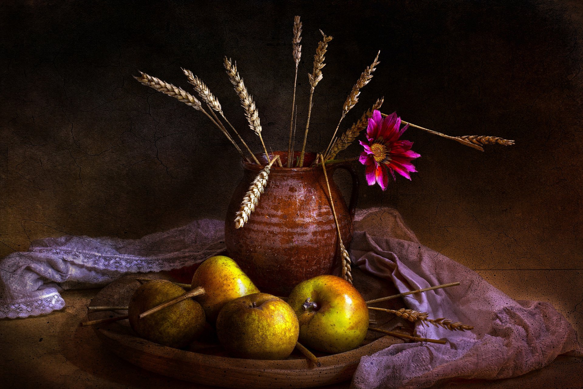 style nature morte rétro fruits