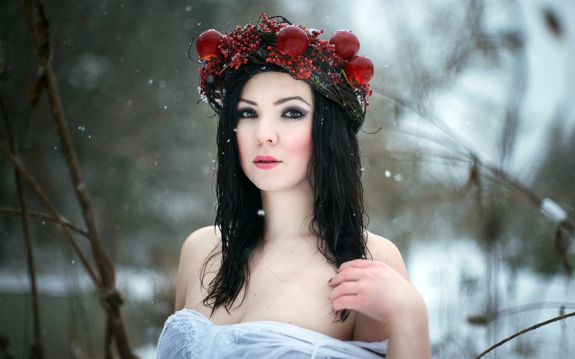 fille portrait hiver