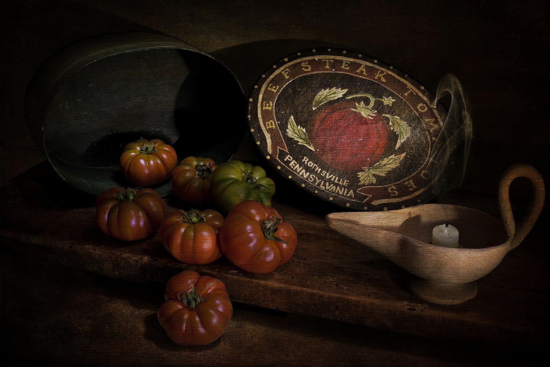 tomates vela estilo vintage