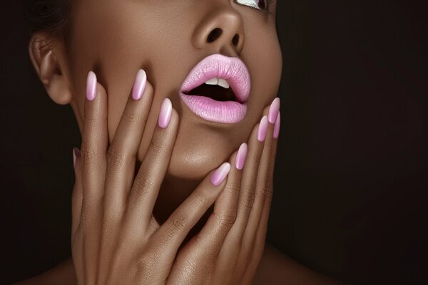 Manicura y maquillaje. Piel bronceada