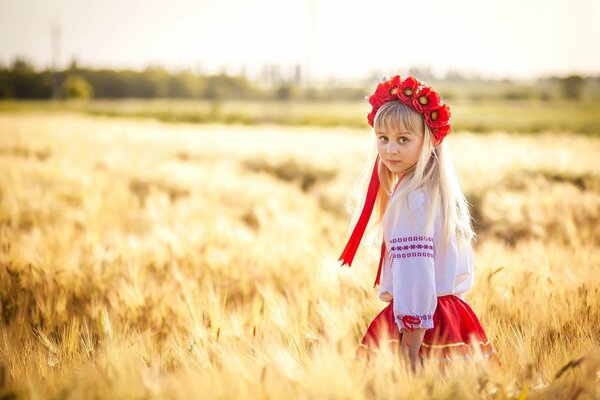 Corona di grano Campo ragazza