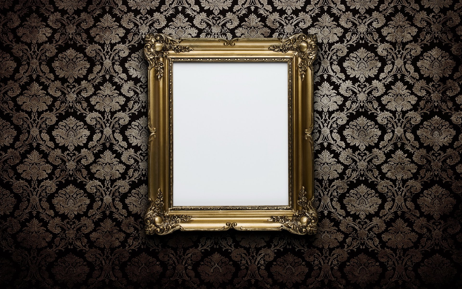 frame white wall gold