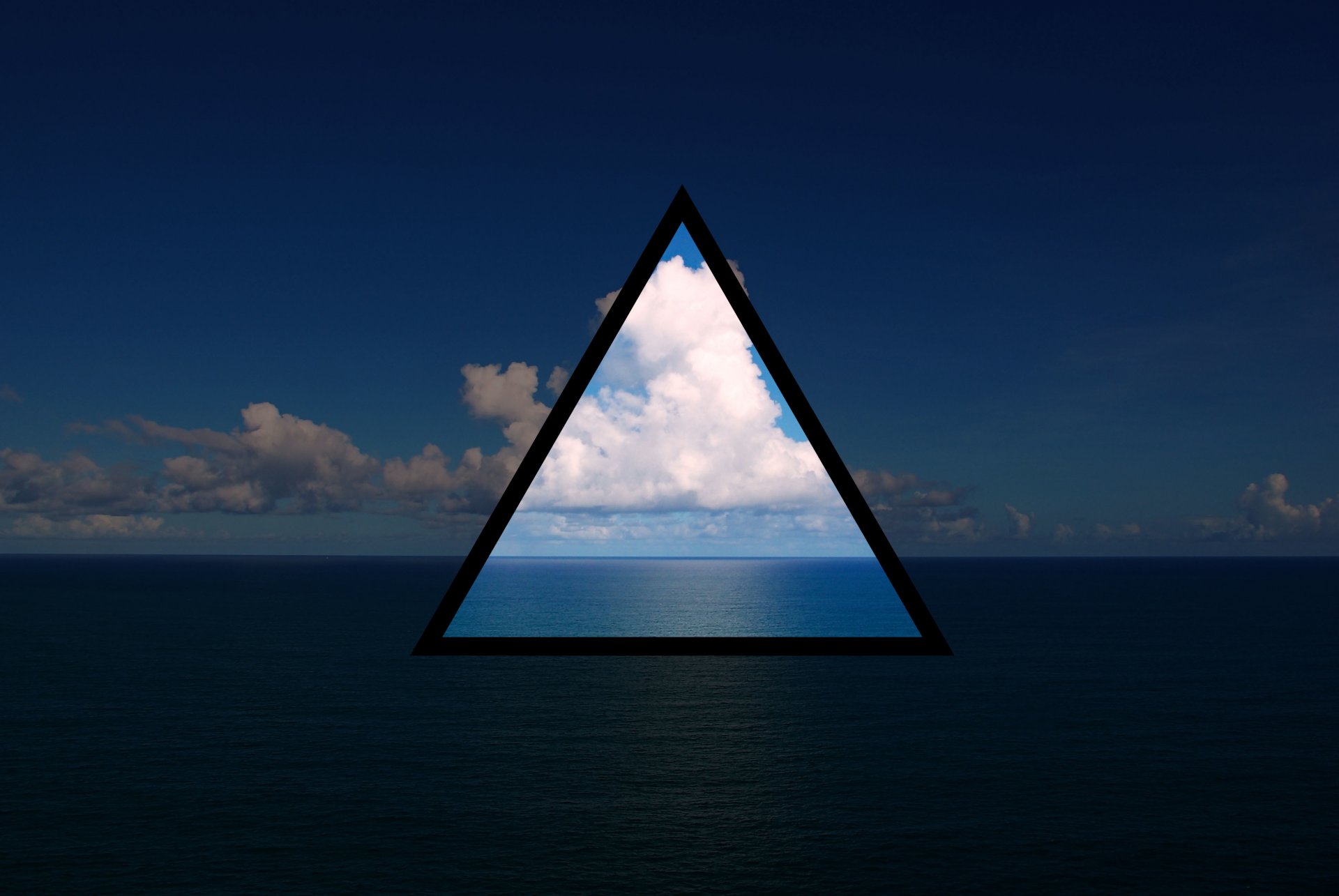 triangle ocean water sea sky cloud