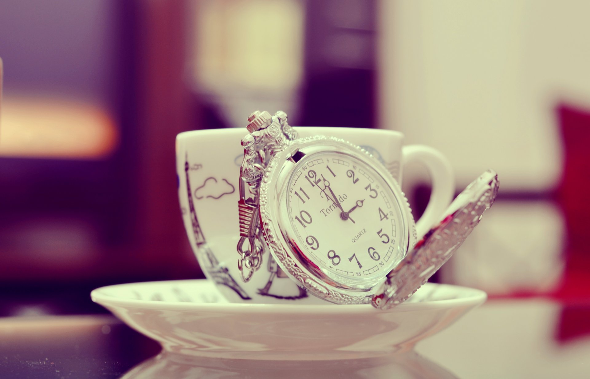 tasse tasse horloge soucoupe chiffres