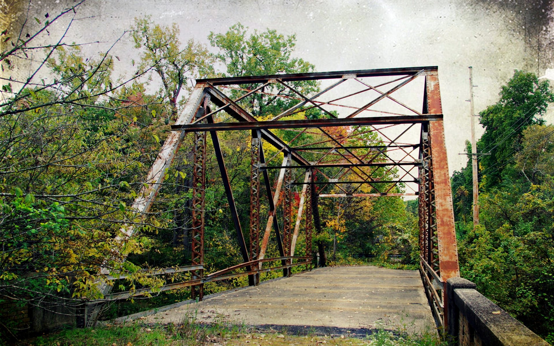 puente camino fondo estilo