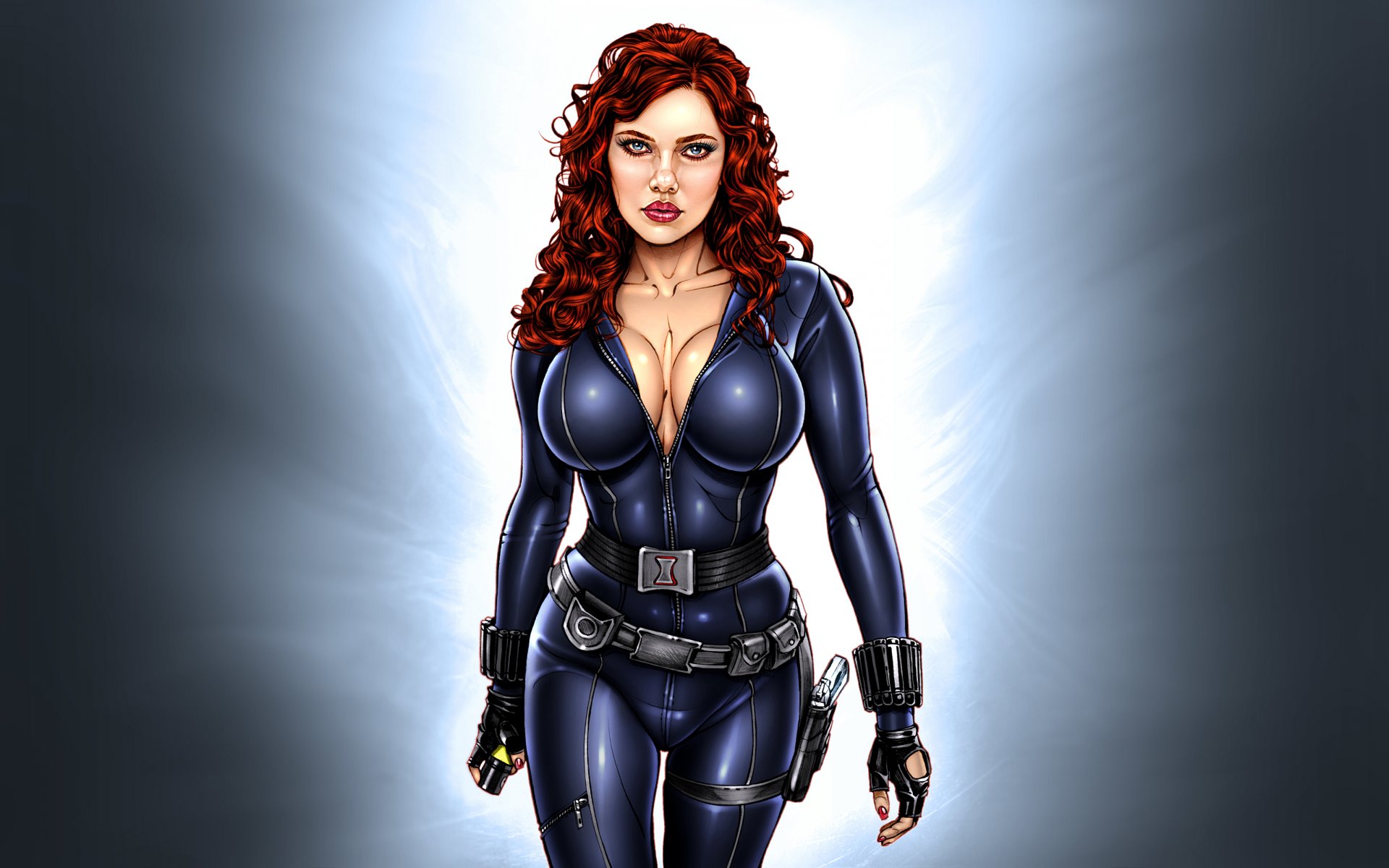 art scarlett johansson natalia romanova black widow iron man 2 armando huerta pin-up contemporary pin up