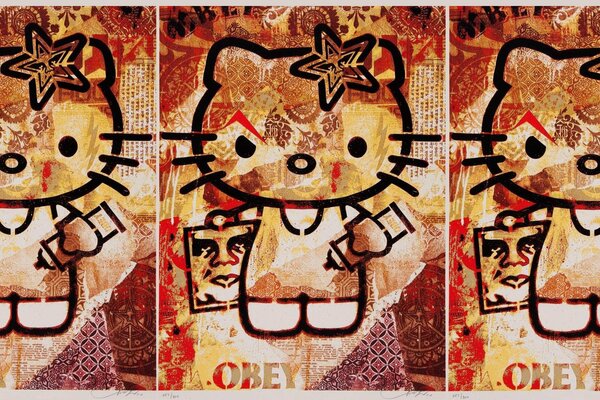 Злая hello kitti obey