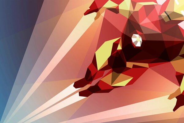 Arte abstracto de Iron Man