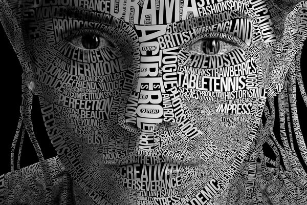 Typographie face premium poster