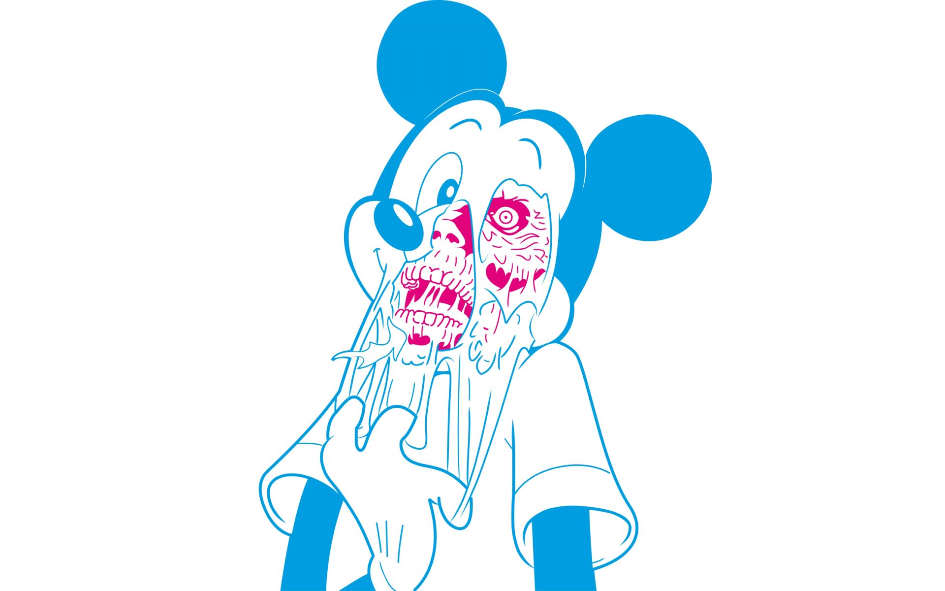 mickey mouse zombie cráneo arte arte fondo