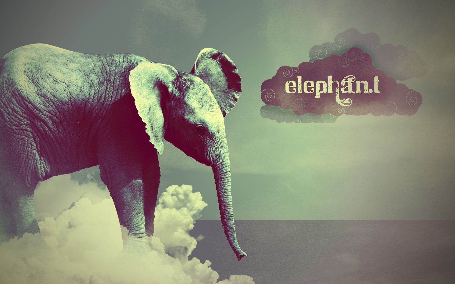 éléphant style nuage