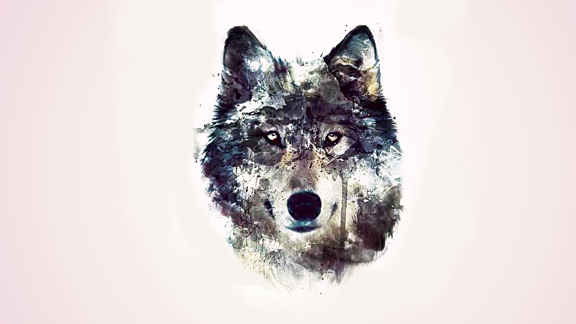 abstraktion wolf hintergrund augen