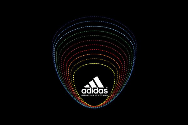 Fond noir classique avec logo Adidas