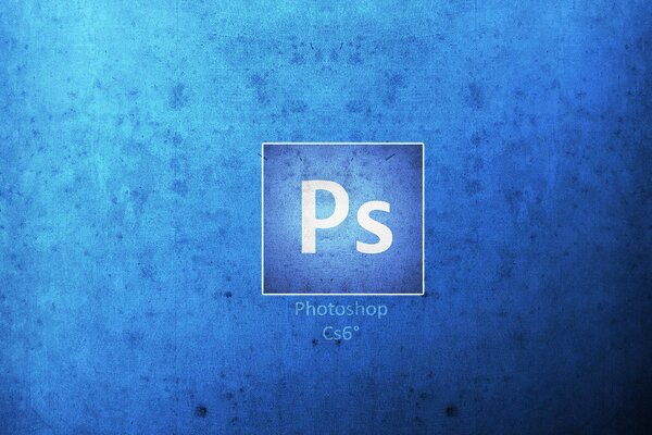 Logo du programme Photoshop en blanc et bleu