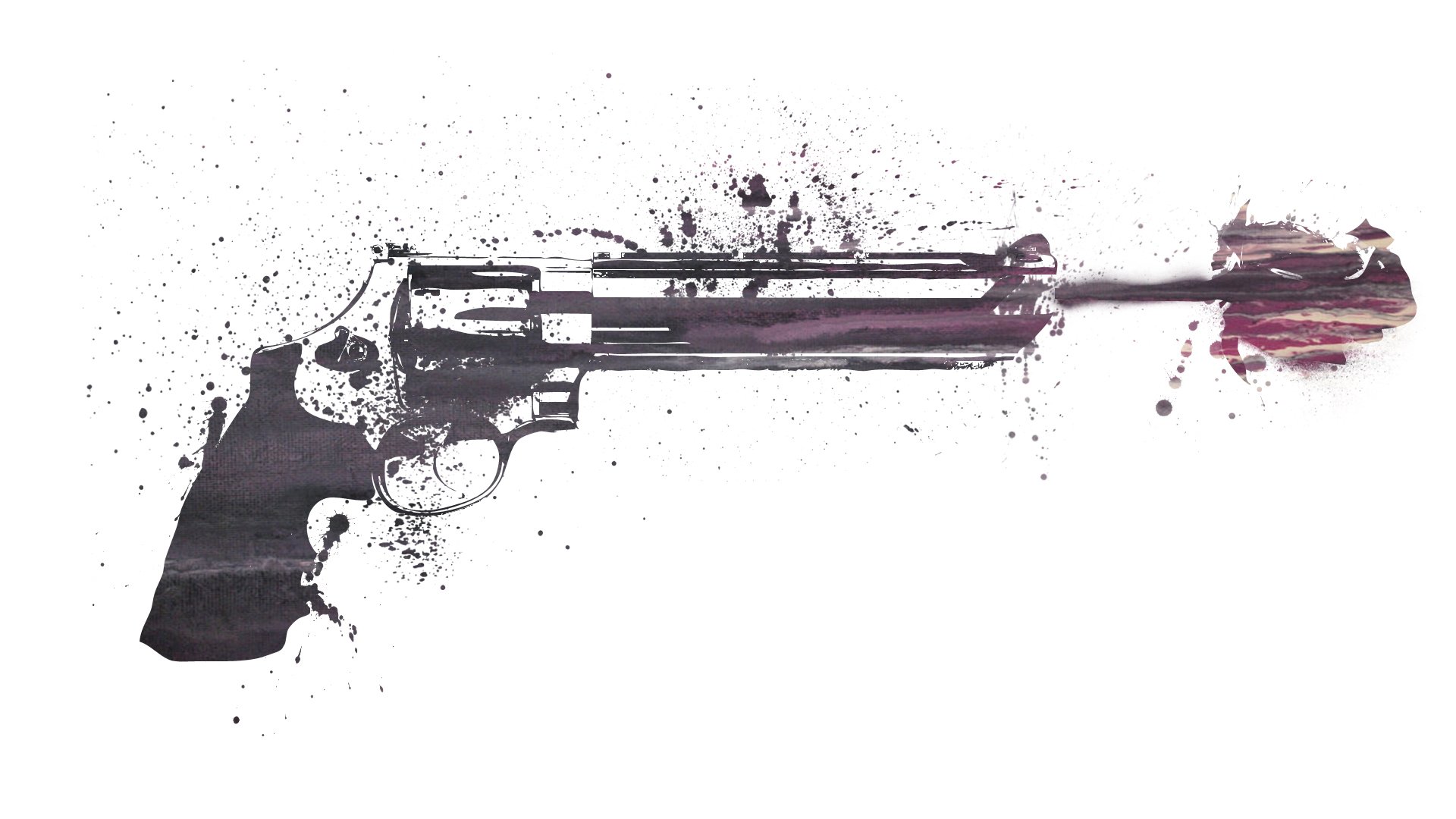 revolver arme dessin motifs tir peintures image modèles couleurs 1920x1080