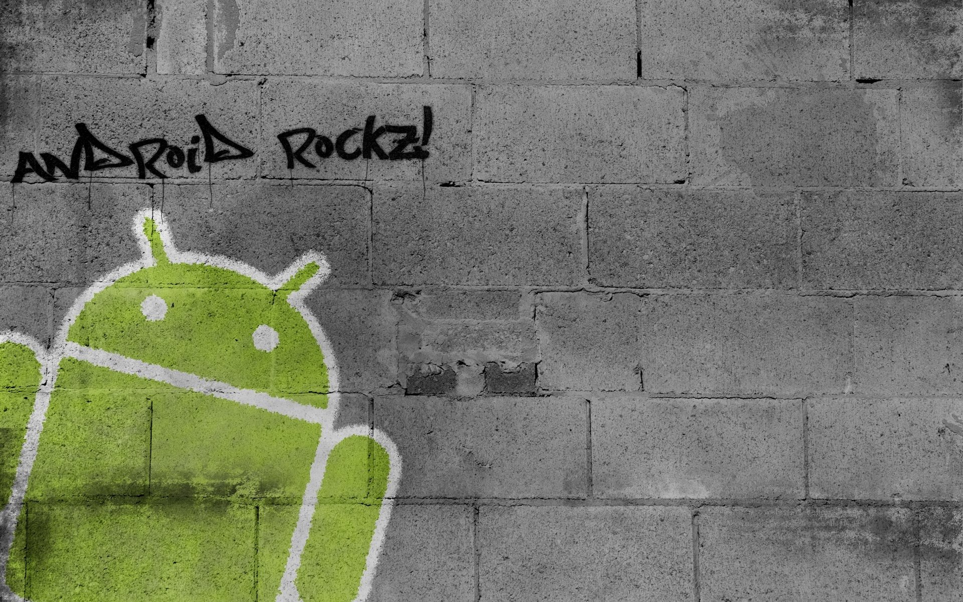 android graffiti ściana