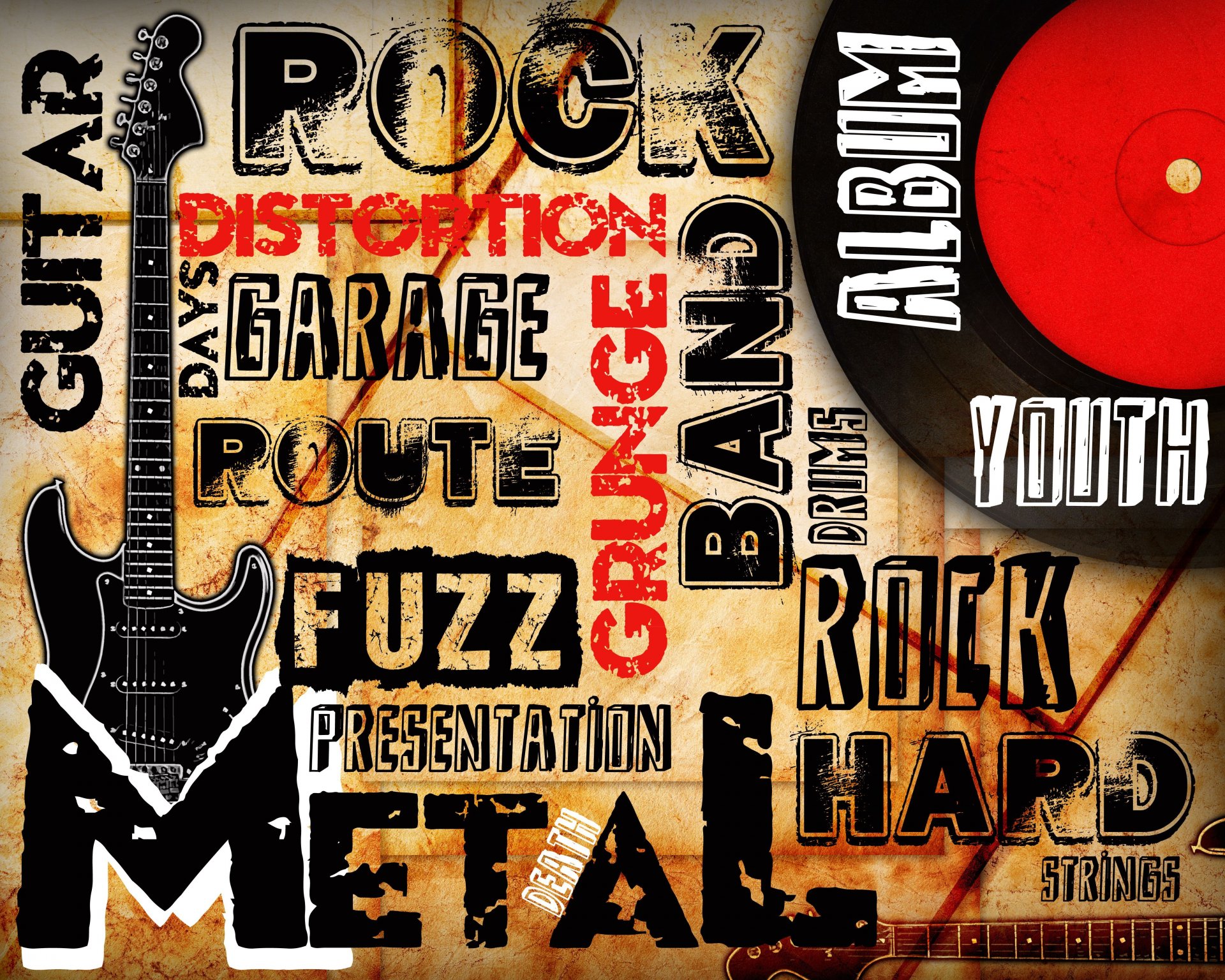 rock gitarre metall verzerrung album grunge bild musik route richtungen stil