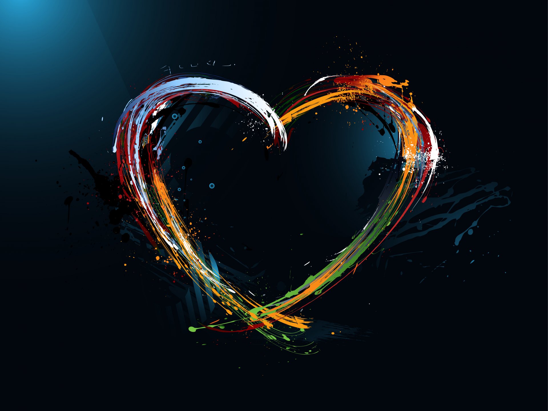 corazón pintado corazón coño multicolor pinturas manchas arte