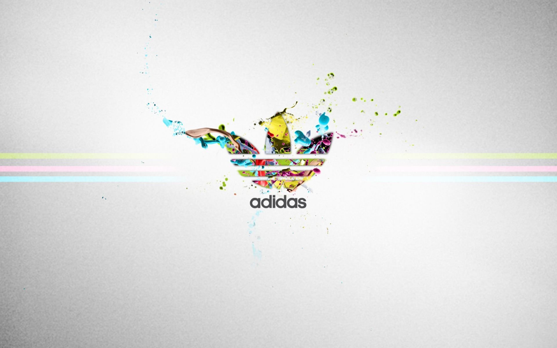 adidas azienda logo colori sfondo grigio sport strisce lettering