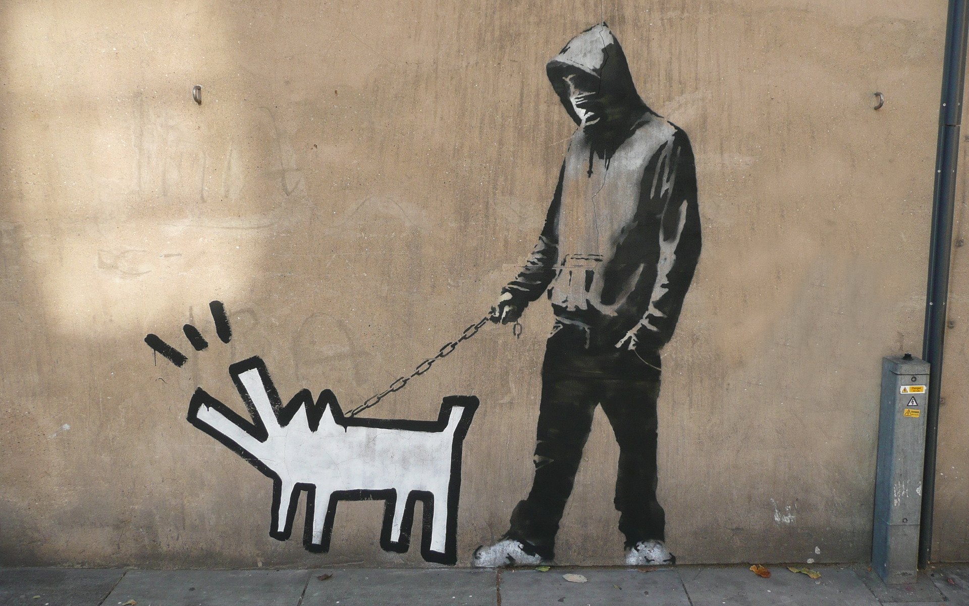 graffiti banksy häring il cane