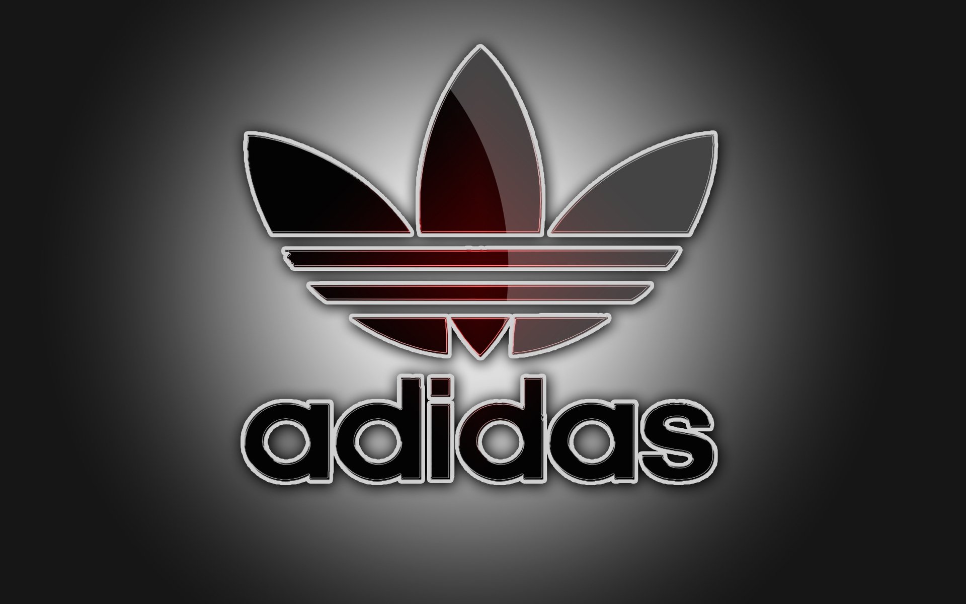 adidas firma deporte fondo gris colores logotipo luz sombra