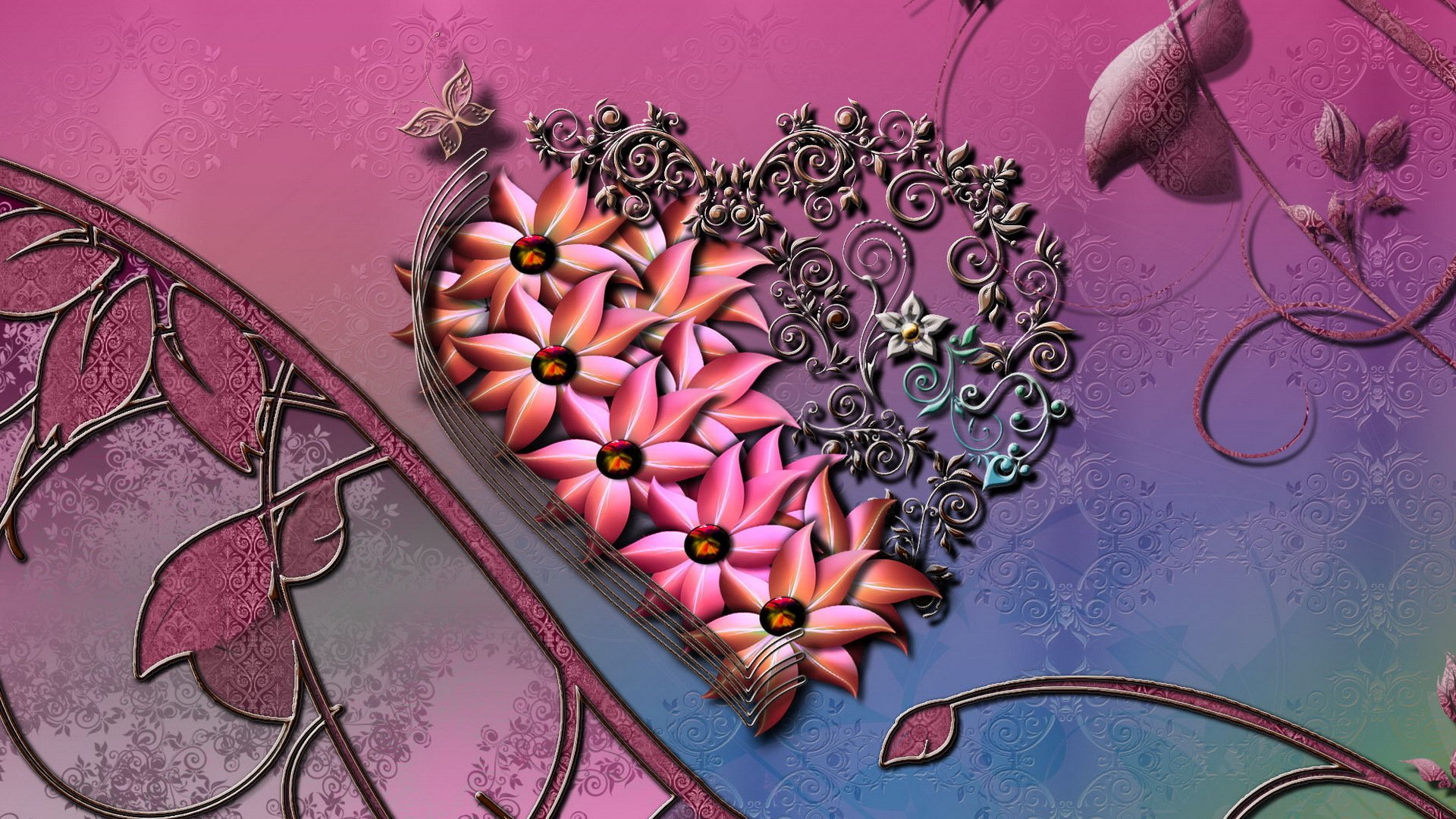 corazón forma fondo estilo