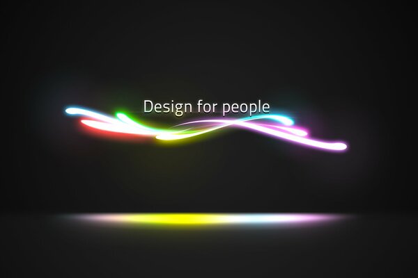 Neon-Design. Menschen und Linien