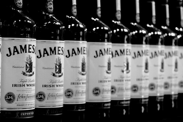 The best whiskey in black and white photo