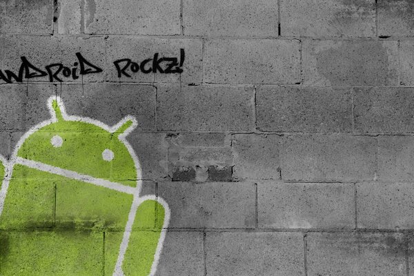 Graffiti sur le mur android