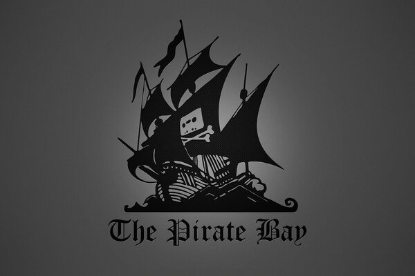 The pirate bay on a gray background