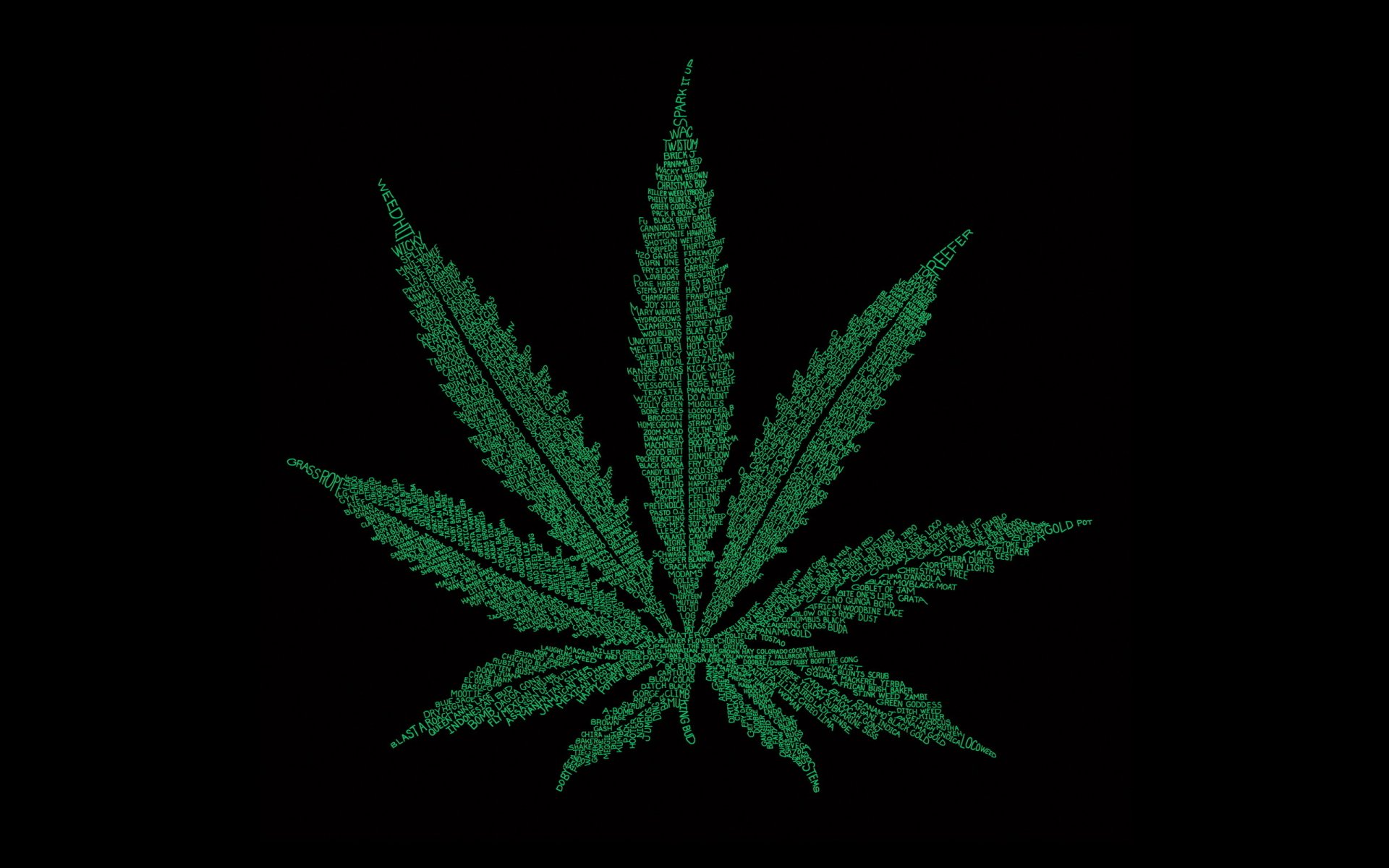 marijuana feuille mots