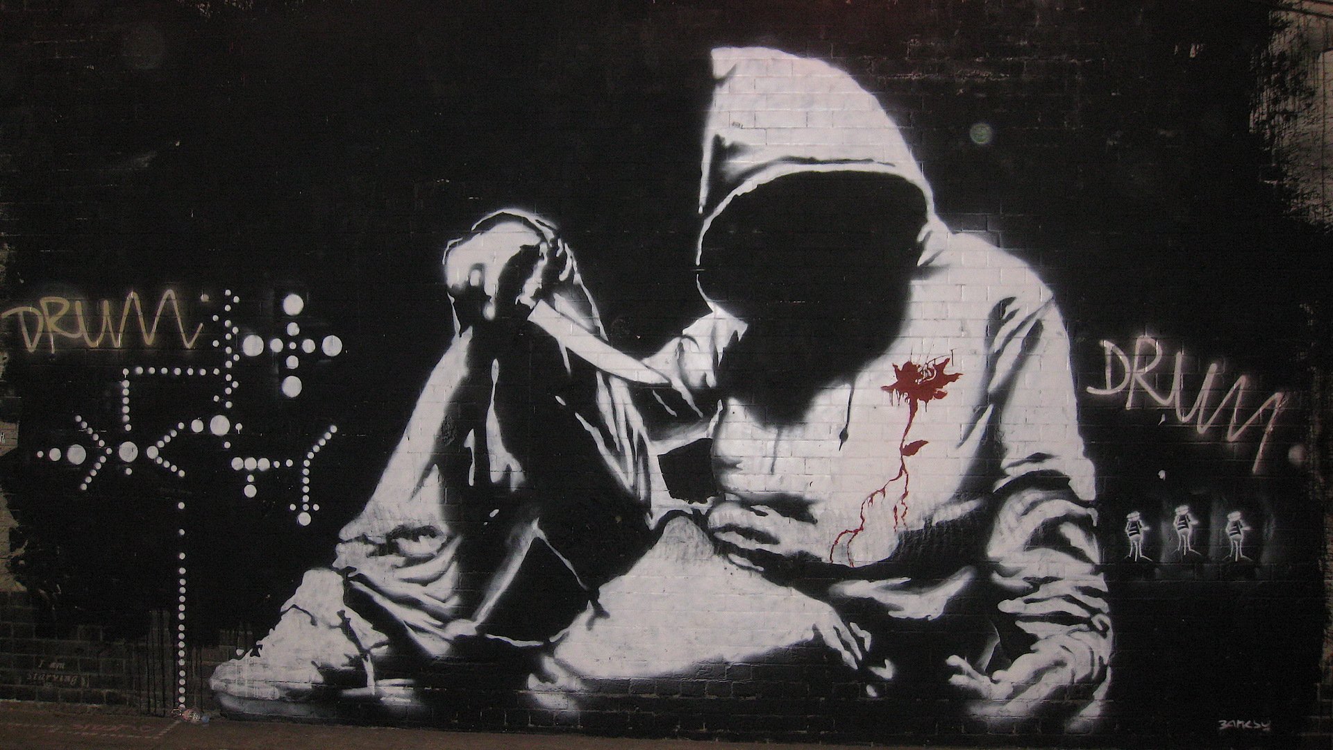 banksy bluza graffiti