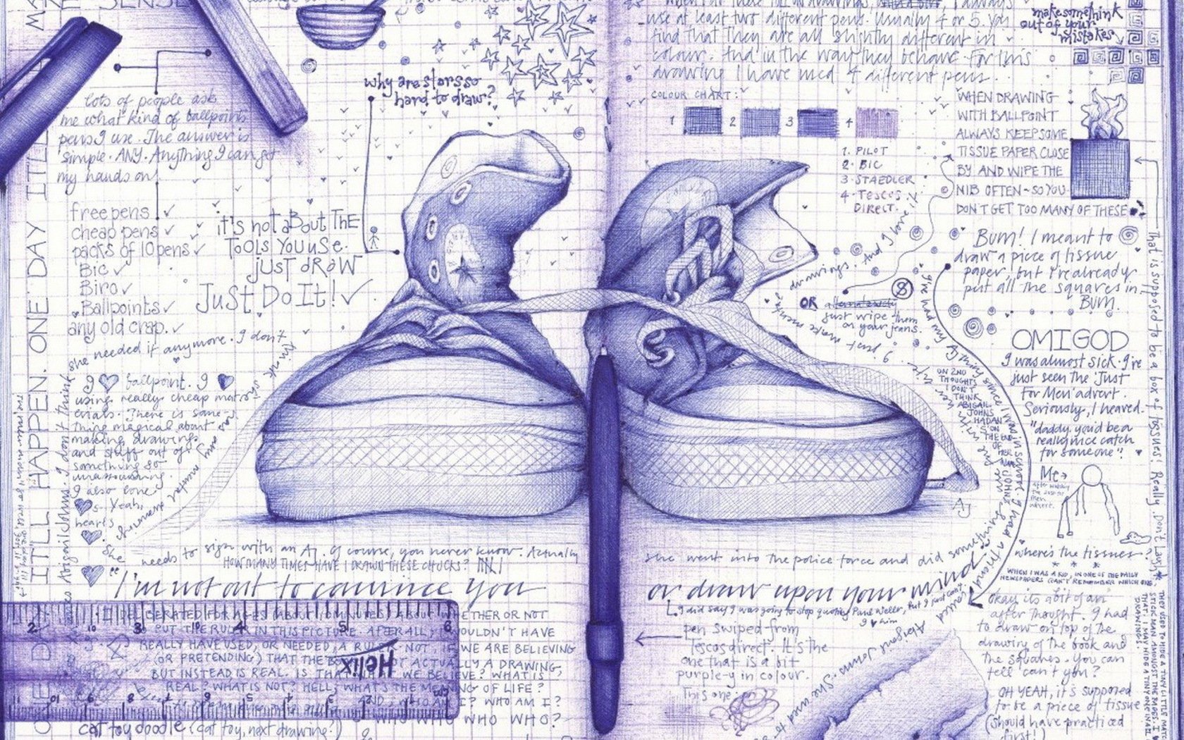 creative picture notebook shoe