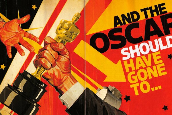 Une affiche brillante sur l obtention d un Oscar