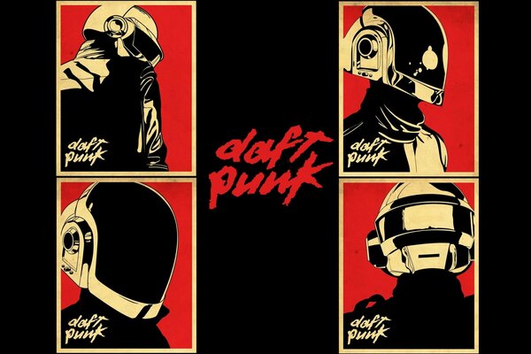 Affiche daft punk très élégante