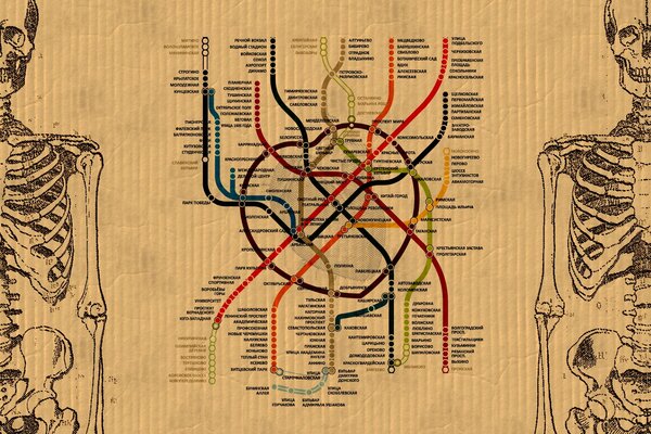 Die Moskauer Metro in Form eines Herzens