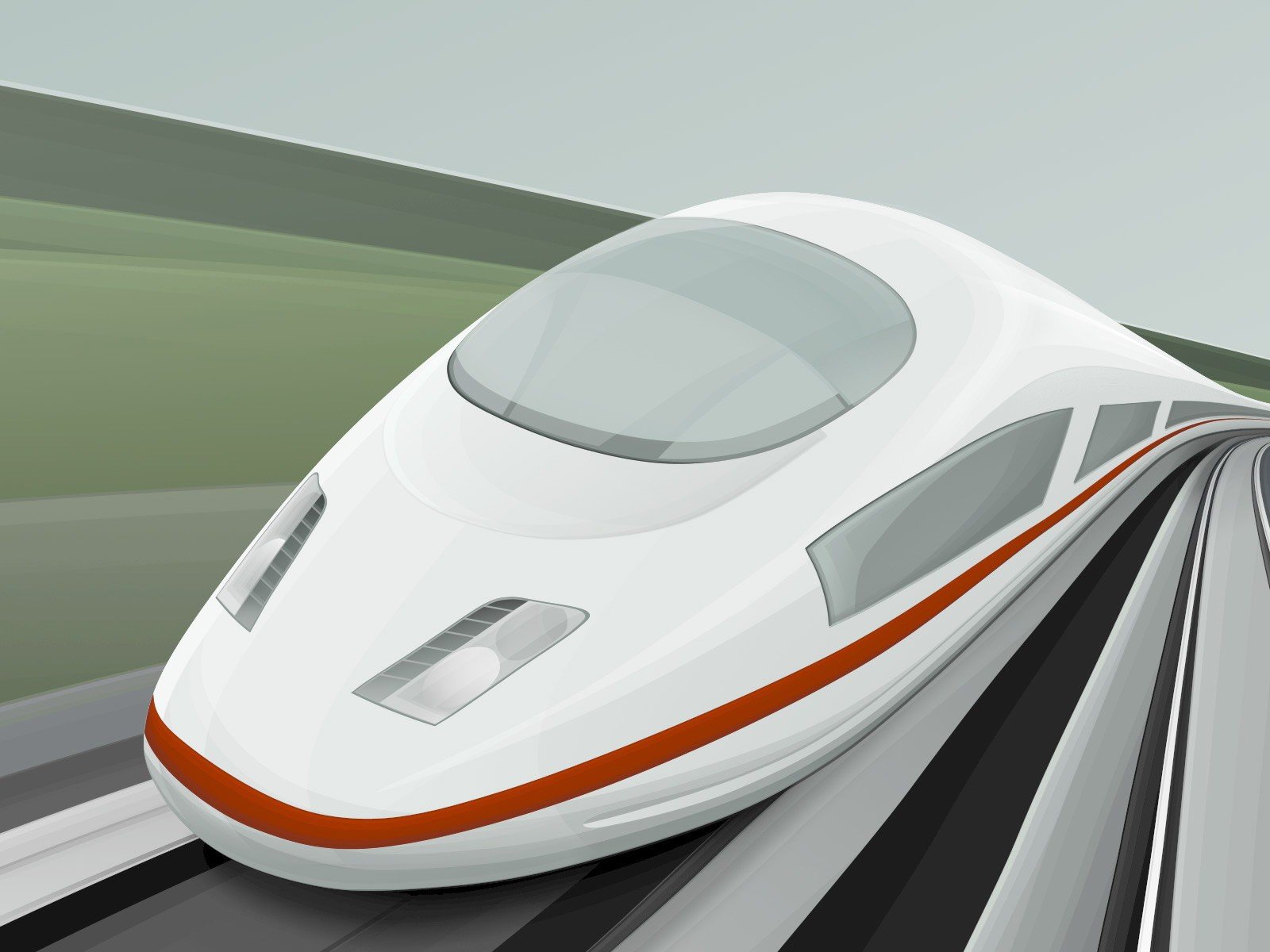 tren vector velocidad