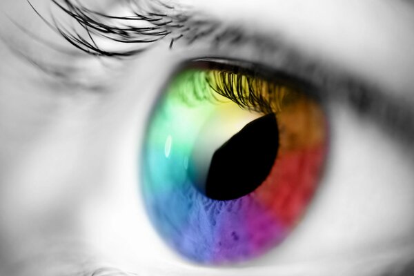 Rainbow eye, Light refraction, color gaze